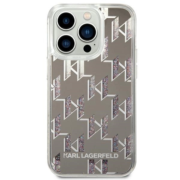 Karl Lagerfeld KLHCP14XLMNMS iPhone 14 Pro Max 6.7 "hardcase silver / silver Liquid Glitter Monogrameng