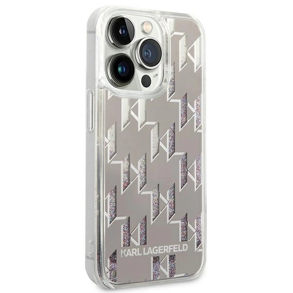 Karl Lagerfeld KLHCP14XLMNMS iPhone 14 Pro Max 6.7 "hardcase silver / silver Liquid Glitter Monogrameng
