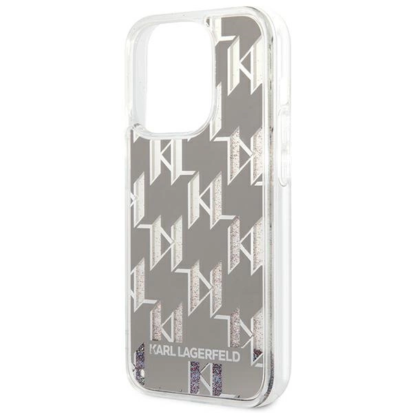 Karl Lagerfeld KLHCP14XLMNMS iPhone 14 Pro Max 6.7 "hardcase silver / silver Liquid Glitter Monogrameng