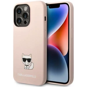 Karl Lagerfeld KLHCP14XSLCTPI iPhone 14 Pro Max 6.7 "hardcase light pink / light pink Silicone Choupette Bodyeng
