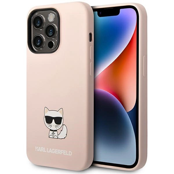Karl Lagerfeld KLHCP14XSLCTPI iPhone 14 Pro Max 6.7 "hardcase light pink / light pink Silicone Choupette Bodyeng