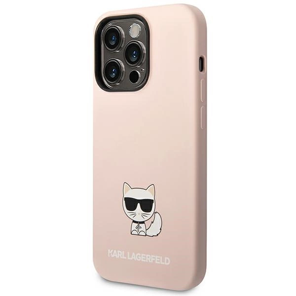 Karl Lagerfeld KLHCP14XSLCTPI iPhone 14 Pro Max 6.7 "hardcase light pink / light pink Silicone Choupette Bodyeng