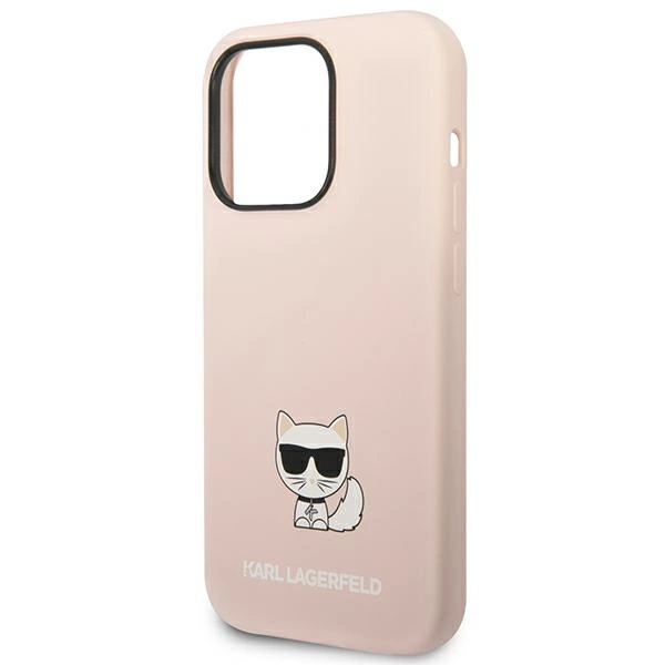 Karl Lagerfeld KLHCP14XSLCTPI iPhone 14 Pro Max 6.7 "hardcase light pink / light pink Silicone Choupette Bodyeng
