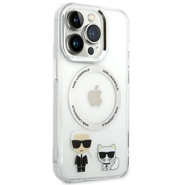 Karl Lagerfeld KLHMP14LHKCT iPhone 14 Pro 6.1 "hardcase transparent / transparent Karl & Choupette Aluminum Magsafeeng