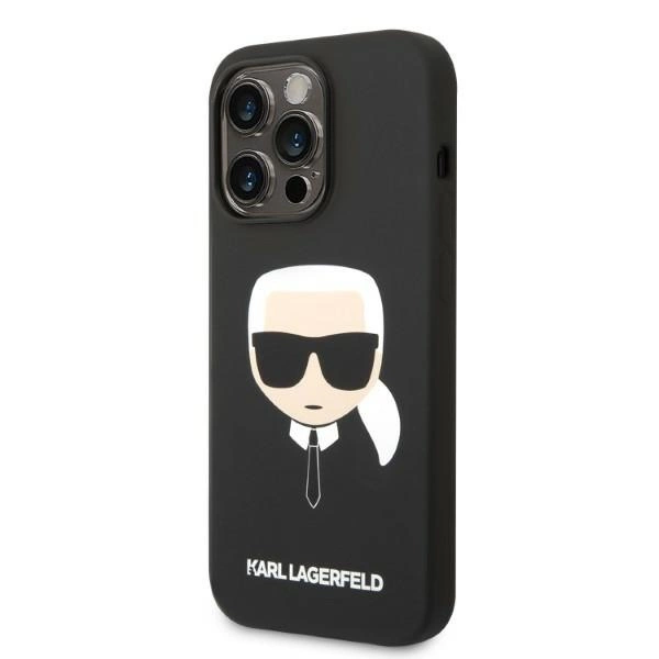 Karl Lagerfeld KLHMP14LSLKHBK iPhone 14 Pro 6.1 "hardcase black / black Silicone Karl`s Head Magsafeeng