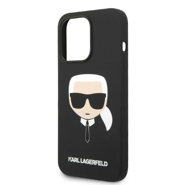 Karl Lagerfeld KLHMP14LSLKHBK iPhone 14 Pro 6.1 "hardcase black / black Silicone Karl`s Head Magsafeeng