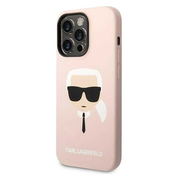 Karl Lagerfeld KLHMP14LSLKHLP iPhone 14 Pro 6.1 "hardcase light pink / light pink Silicone Karl`s Head Magsafeeng