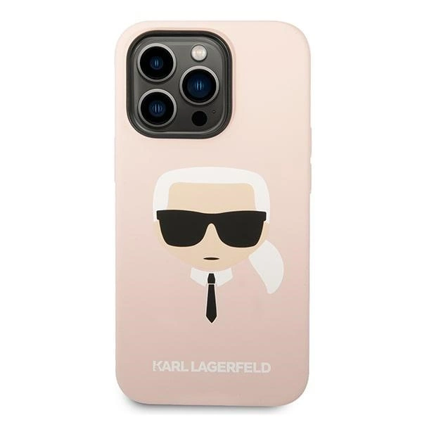 Karl Lagerfeld KLHMP14LSLKHLP iPhone 14 Pro 6.1 "hardcase light pink / light pink Silicone Karl`s Head Magsafeeng