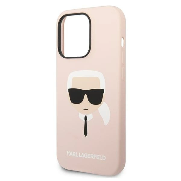Karl Lagerfeld KLHMP14LSLKHLP iPhone 14 Pro 6.1 "hardcase light pink / light pink Silicone Karl`s Head Magsafeeng