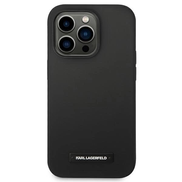 Karl Lagerfeld KLHMP14LSLMP1K iPhone 14 Pro 6,1" hardcase czarny/black Silicone Plaque Magsafeeng