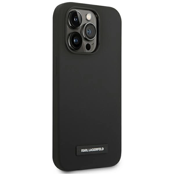 Karl Lagerfeld KLHMP14LSLMP1K iPhone 14 Pro 6,1" hardcase czarny/black Silicone Plaque Magsafeeng