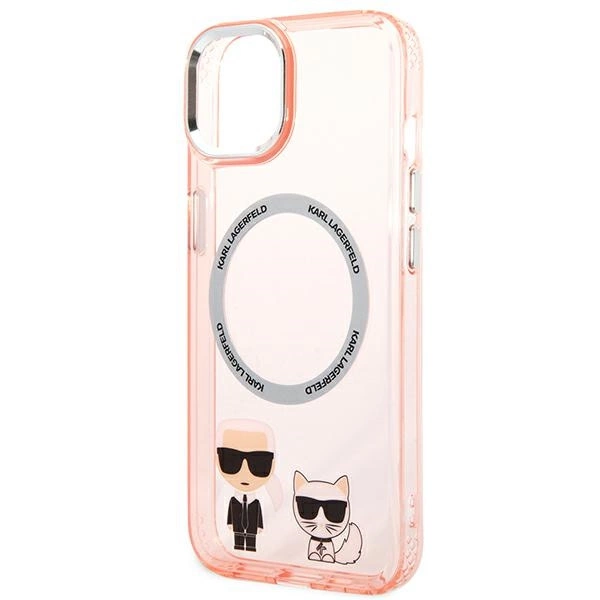 Karl Lagerfeld KLHMP14MHKCP iPhone 14 Plus 6.7 "hardcase pink / pink Karl & Choupette Aluminum Magsafeeng