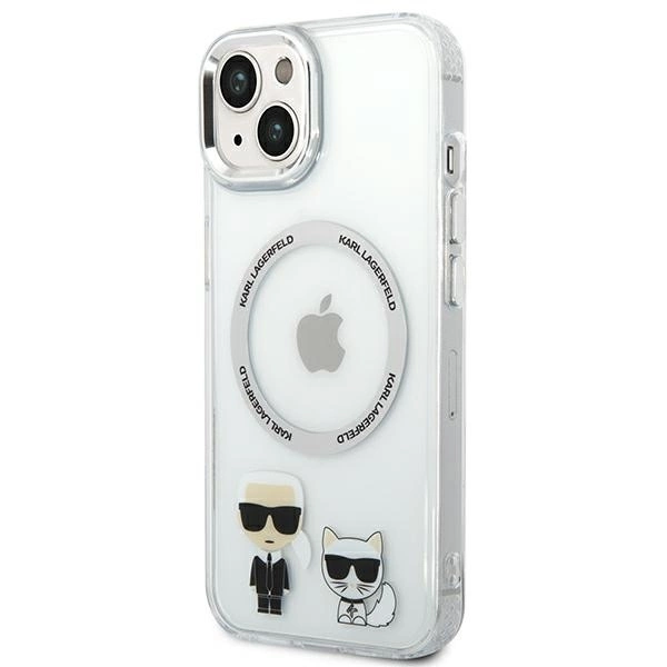 Karl Lagerfeld KLHMP14MHKCT iPhone 14 Plus 6.7 "hardcase transparent / transparent Karl & Choupette Aluminum Magsafeeng