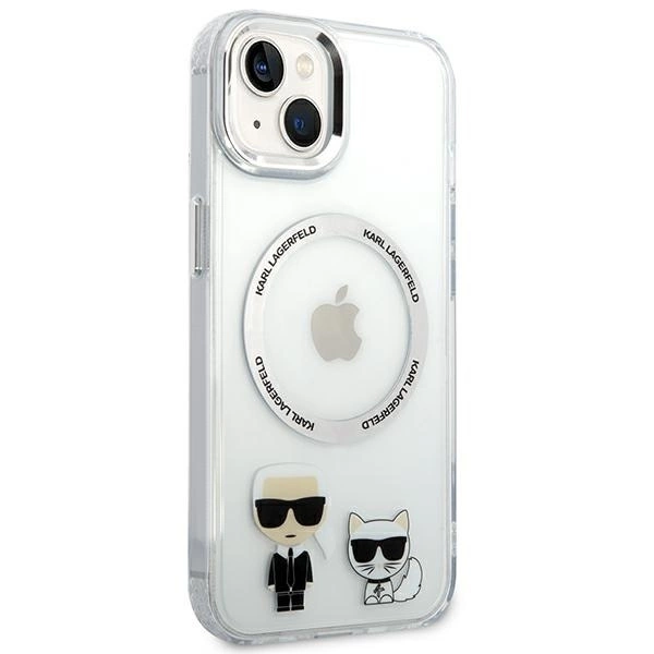 Karl Lagerfeld KLHMP14MHKCT iPhone 14 Plus 6.7 "hardcase transparent / transparent Karl & Choupette Aluminum Magsafeeng