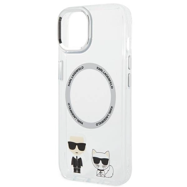 Karl Lagerfeld KLHMP14MHKCT iPhone 14 Plus 6.7 "hardcase transparent / transparent Karl & Choupette Aluminum Magsafeeng