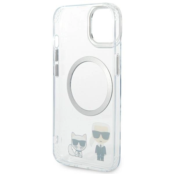Karl Lagerfeld KLHMP14MHKCT iPhone 14 Plus 6.7 "hardcase transparent / transparent Karl & Choupette Aluminum Magsafeeng