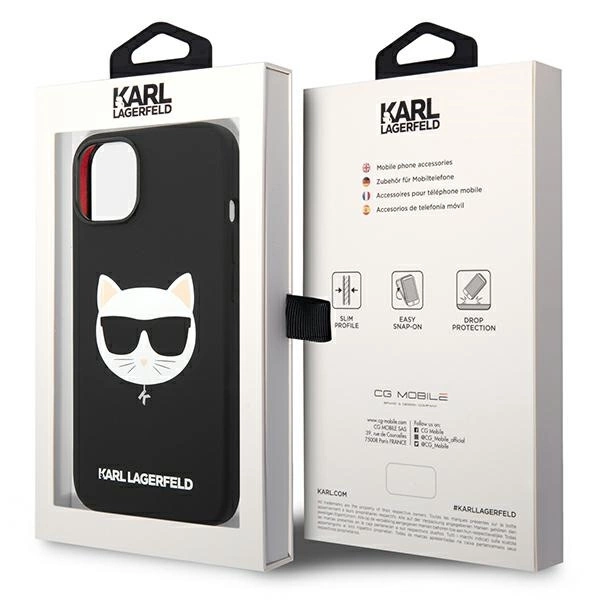 Karl Lagerfeld KLHMP14MSLCHBK iPhone 14 Plus 6.7 "hardcase black / black Silicone Choupette Head Magsafeeng
