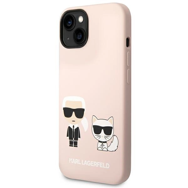 Karl Lagerfeld KLHMP14MSSKCI iPhone 14 Plus 6.7 "hardcase light pink / light pink Silicone Karl & Choupette Magsafeeng