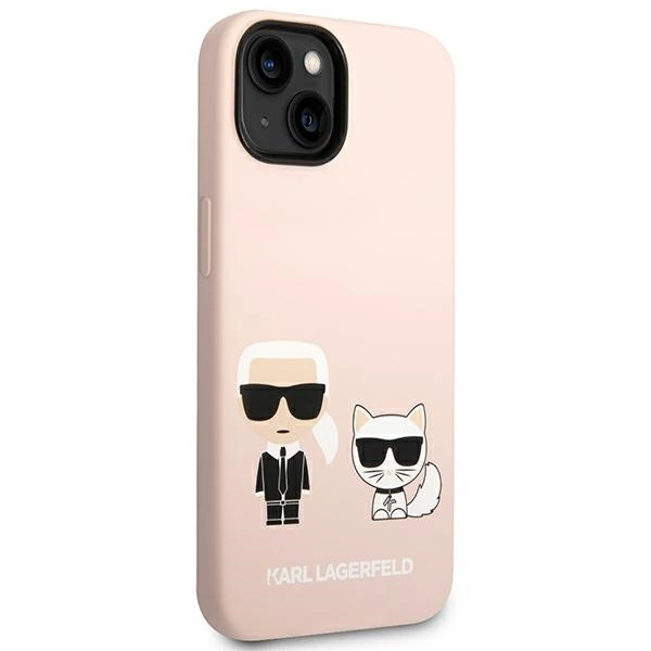 Karl Lagerfeld KLHMP14MSSKCI iPhone 14 Plus 6.7 "hardcase light pink / light pink Silicone Karl & Choupette Magsafeeng