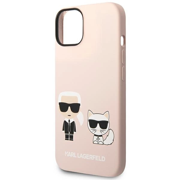 Karl Lagerfeld KLHMP14MSSKCI iPhone 14 Plus 6.7 "hardcase light pink / light pink Silicone Karl & Choupette Magsafeeng