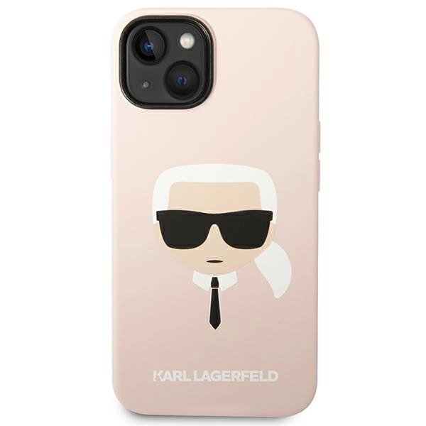 Karl Lagerfeld KLHMP14SSLKHLP iPhone 14 6.1 "hardcase light pink / light pink Silicone Karl`s Head Magsafeeng