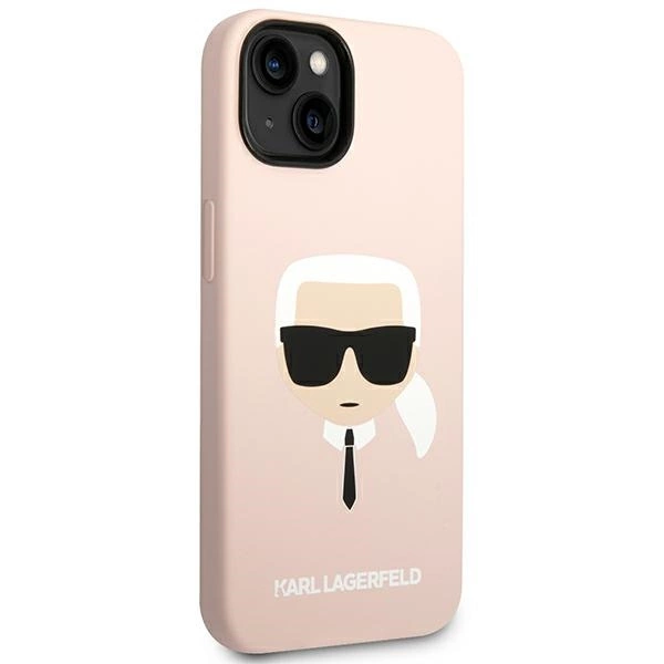 Karl Lagerfeld KLHMP14SSLKHLP iPhone 14 6.1 "hardcase light pink / light pink Silicone Karl`s Head Magsafeeng