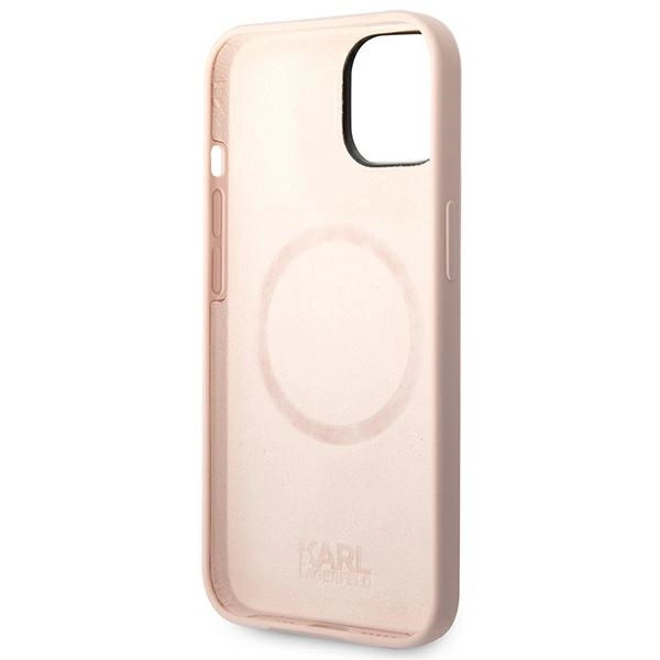 Karl Lagerfeld KLHMP14SSLKHLP iPhone 14 6.1 "hardcase light pink / light pink Silicone Karl`s Head Magsafeeng