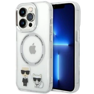 Karl Lagerfeld KLHMP14XHKCT iPhone 14 Pro Max 6.7 "hardcase transparent / transparent Karl & Choupette Aluminum Magsafeeng