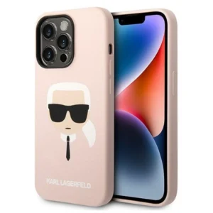 Karl Lagerfeld KLHMP14XSLKHLP iPhone 14 Pro Max 6.7 "hardcase light pink / light pink Silicone Karl`s Head Magsafeeng