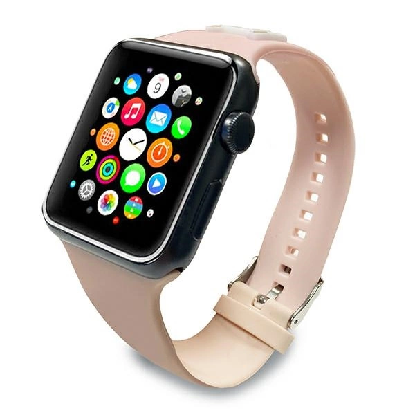 Karl Lagerfeld KLAWLSLCP Apple Watch Strap 42/44 / 45mm pink / pink strap Silicone Choupette Headseng