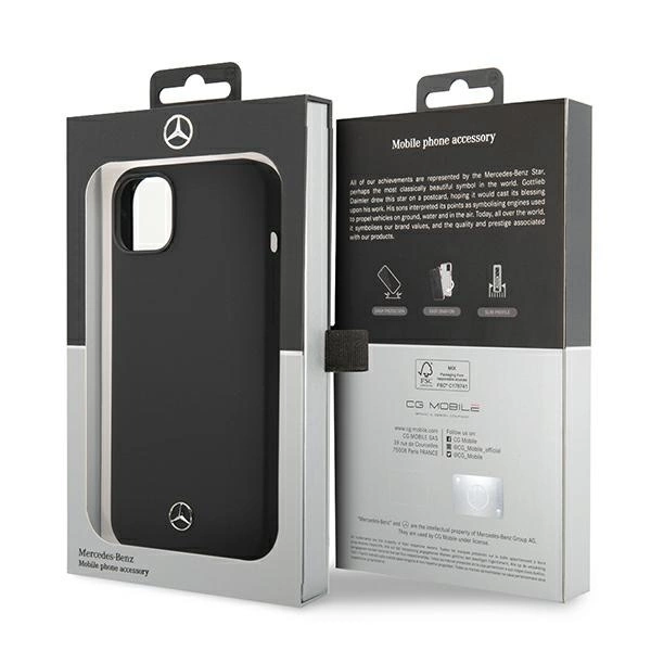 Mercedes Silicone Line case for iPhone 14 Plus - blackeng