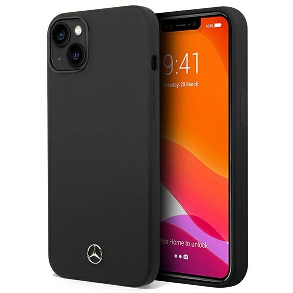 Mercedes Silicone Line MagSafe case for iPhone 14 Plus - blackeng