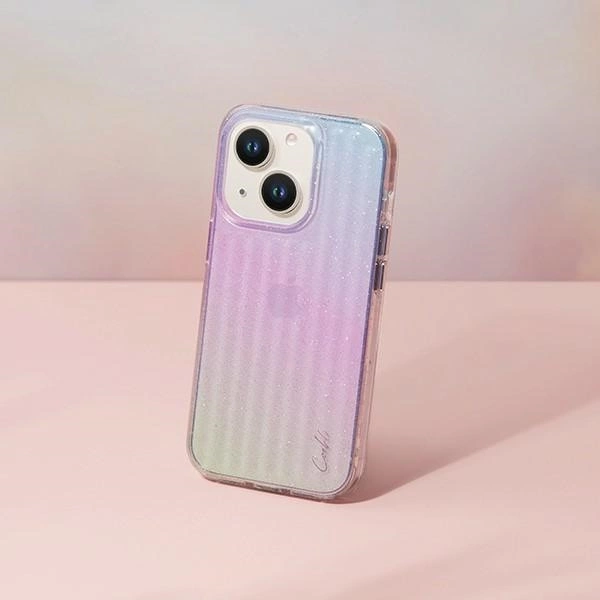 Uniq Coehl Linear case for iPhone 14 - pink and blueeng