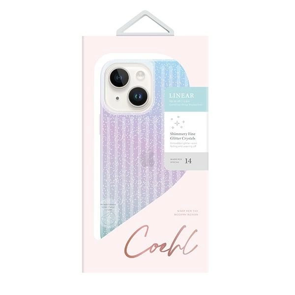 Uniq Coehl Linear case for iPhone 14 - pink and blueeng