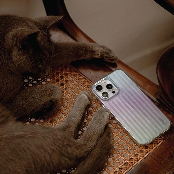 Uniq Coehl Linear case for iPhone 14 Pro - blue and pinkeng