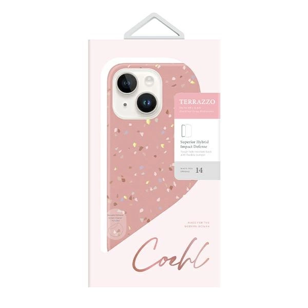 Uniq Coehl Terrazzo case for iPhone 14 Plus - pinkeng