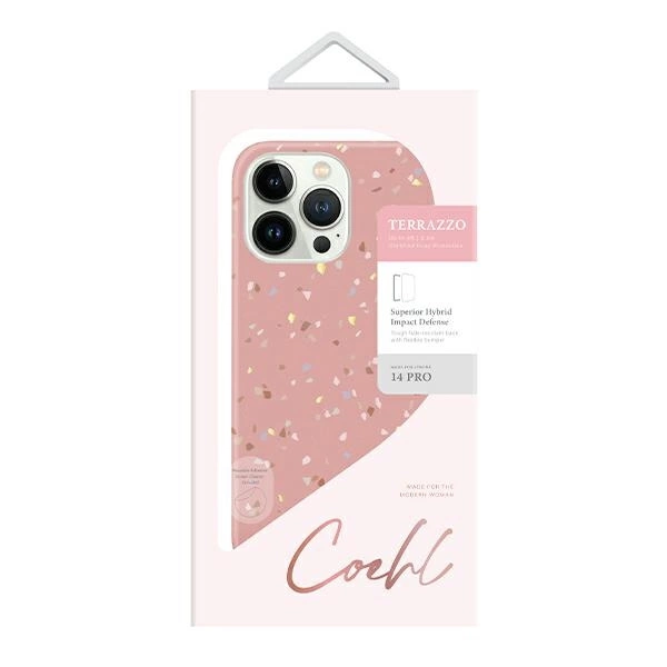 Uniq Coehl Terrazzo case for iPhone 14 Pro - pinkeng