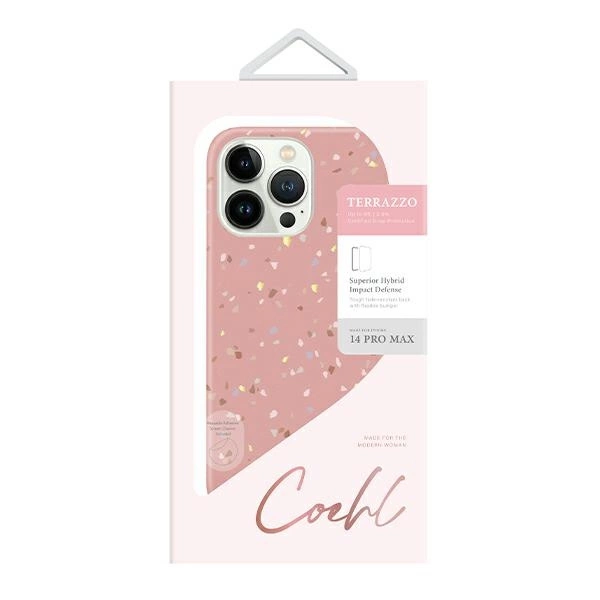 Uniq Coehl Terrazzo case for iPhone 14 Pro Max - pinkeng