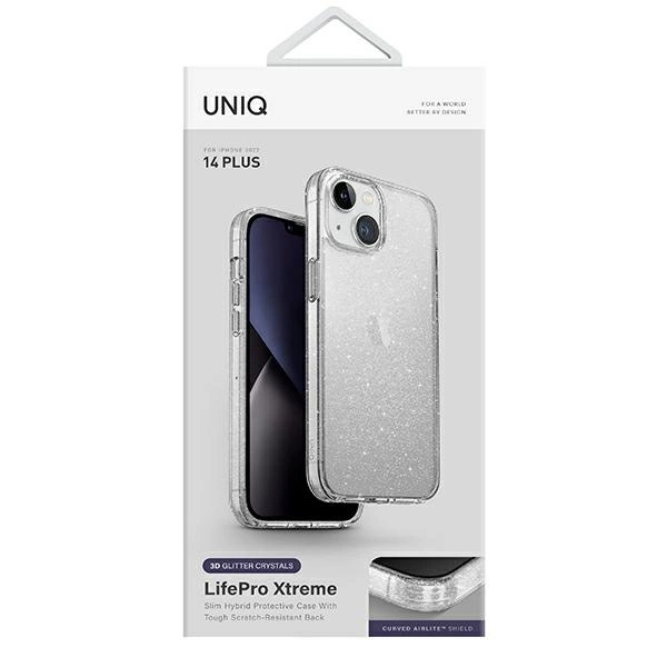 Uniq LifePro Xtreme case for iPhone 14 Plus - transparent and silvereng