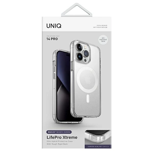 Uniq LifePro Xtreme Magclick Charging case for iPhone 14 Pro - transparenteng