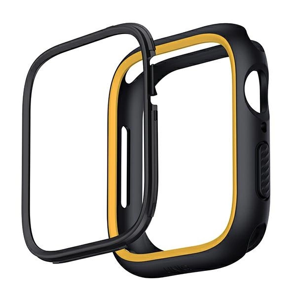 Uniq Moduo case for Apple Watch 4/5/6/7/8/SE/SE2 40/41mm - black and mustardeng