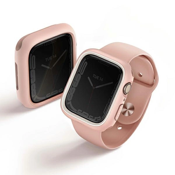 Uniq Moduo case for Apple Watch 4/5/6/7/8/SE/SE2 40/41mm - pink and whiteeng