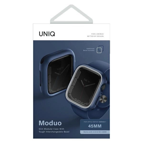 Uniq Moduo case for Apple Watch 4/5/6/7/8/SE/SE2 44/45mm - blue-grayeng