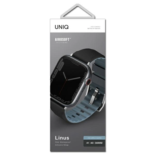 Uniq Linus strap for Apple Watch 1/2/3/4/5/6/7/8/SE/SE2 38/40/41mm - blackeng