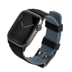 Uniq Linus Apple Watch Series 4/5/6/7/8/SE/SE2/Ultra strap 42/44/45mm. Airosoft Silicone black/midnight blackeng