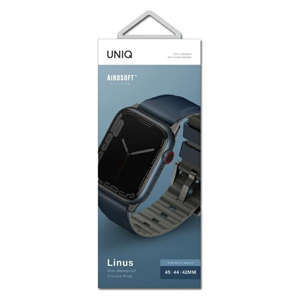 Uniq Linus strap for Apple Watch 1/2/3/4/5/6/7/8/SE/SE2/Ultra 42/44/45/49mm - blueeng