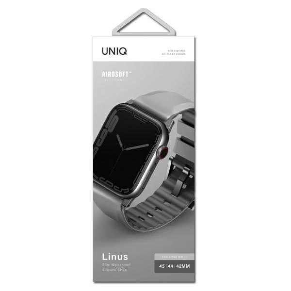 Uniq Linus strap for Apple Watch 1/2/3/4/5/6/7/8/SE/SE2/Ultra 42/44/45/49mm - grayeng