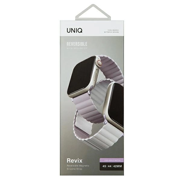 Uniq Revix strap for Apple Watch 1/2/3/4/5/6/7/8/SE/SE2/Ultra 42/44/45/49mm - lilac-whiteeng