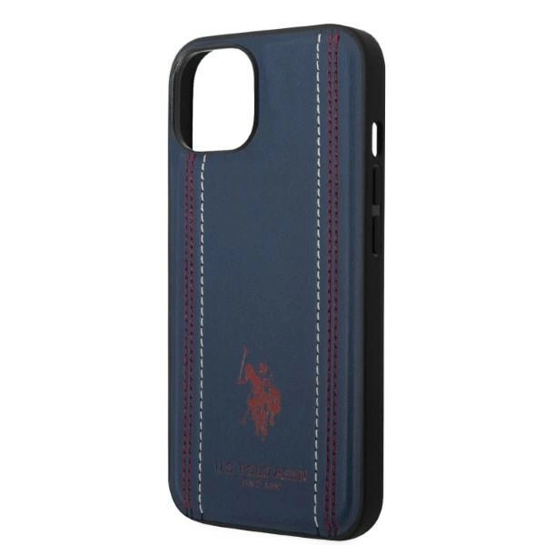 US Polo USHCP14SPFAV iPhone 14 6.1" navy blue/navy blue Leather Stitcheng