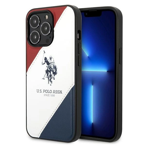 US Polo USHCP14XPSO3 iPhone 14 Pro Max 6.7" white/white Tricolor Embossedeng